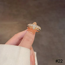 Load image into Gallery viewer, Fashion Niche Ring Shiny Exquisite Zircon Ring Simple Open Adjustable Ring Jewelry Accessory for Women