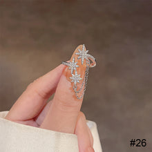 Load image into Gallery viewer, Fashion Niche Ring Shiny Exquisite Zircon Ring Simple Open Adjustable Ring Jewelry Accessory for Women