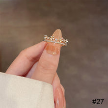 Load image into Gallery viewer, Fashion Niche Ring Shiny Exquisite Zircon Ring Simple Open Adjustable Ring Jewelry Accessory for Women
