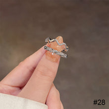 Load image into Gallery viewer, Fashion Niche Ring Shiny Exquisite Zircon Ring Simple Open Adjustable Ring Jewelry Accessory for Women