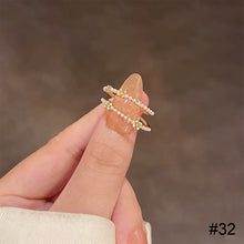 Load image into Gallery viewer, Fashion Niche Ring Shiny Exquisite Zircon Ring Simple Open Adjustable Ring Jewelry Accessory for Women