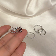 Load image into Gallery viewer, 4pcs/set Simple Niche Butterfly Rings Fashion Opening Adjustable Alloy Rings Jewelry Accessories