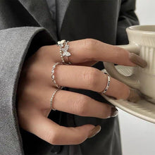Load image into Gallery viewer, 4pcs/set Simple Niche Butterfly Rings Fashion Opening Adjustable Alloy Rings Jewelry Accessories