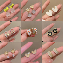 Load image into Gallery viewer, Temperamental Opal Earrings Niche Personalized Alloy Earrings Ear Studs Jewelry Accessories for Women