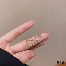 Load image into Gallery viewer, Temperamental Opal Earrings Niche Personalized Alloy Earrings Ear Studs Jewelry Accessories for Women