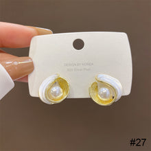 Load image into Gallery viewer, Temperamental Opal Earrings Niche Personalized Alloy Earrings Ear Studs Jewelry Accessories for Women