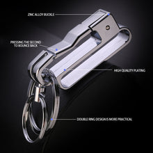 Load image into Gallery viewer, Aluminium Alloy Car Keychain Keyring Keychain Car Men's Waist Hanging Car Keychain Men Accessories