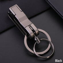 Load image into Gallery viewer, Aluminium Alloy Car Keychain Keyring Keychain Car Men's Waist Hanging Car Keychain Men Accessories
