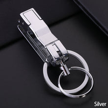 Load image into Gallery viewer, Aluminium Alloy Car Keychain Keyring Keychain Car Men's Waist Hanging Car Keychain Men Accessories