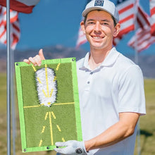 Load image into Gallery viewer, Golf Swing Mat Hitting Batting Direction Mark Trace Indoor/Outdoor Home Garden Golf Swing Training Pad