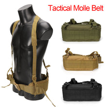 Load image into Gallery viewer, Tactical Molle Belt Men's Army Special Nylon military belt Convenient combat Girdle EAS H-shaped Adjustable Soft Padded