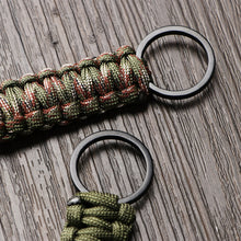 Load image into Gallery viewer, Multi function Outdoor Keychain Ring Camping Carabiner Military Paracord Cord Rope Camping Survival Kit Emergency Knot Bottle Opener Tools