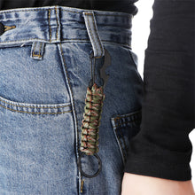 Load image into Gallery viewer, Multi function Outdoor Keychain Ring Camping Carabiner Military Paracord Cord Rope Camping Survival Kit Emergency Knot Bottle Opener Tools