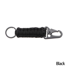 Load image into Gallery viewer, Multi function Outdoor Keychain Ring Camping Carabiner Military Paracord Cord Rope Camping Survival Kit Emergency Knot Bottle Opener Tools