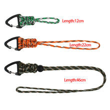 Load image into Gallery viewer, Paracord Keychain Military Braided Nylon Lanyard With Metal Triangle Buckle High Strength Parachute Cord Carabiner