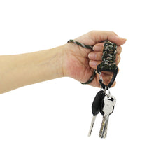 Load image into Gallery viewer, Paracord Keychain Military Braided Nylon Lanyard With Metal Triangle Buckle High Strength Parachute Cord Carabiner