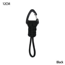 Load image into Gallery viewer, Paracord Keychain Military Braided Nylon Lanyard With Metal Triangle Buckle High Strength Parachute Cord Carabiner