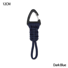Load image into Gallery viewer, Paracord Keychain Military Braided Nylon Lanyard With Metal Triangle Buckle High Strength Parachute Cord Carabiner