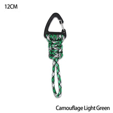 Load image into Gallery viewer, Paracord Keychain Military Braided Nylon Lanyard With Metal Triangle Buckle High Strength Parachute Cord Carabiner