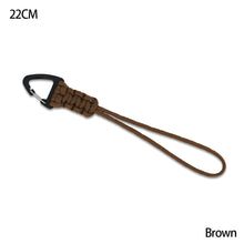Load image into Gallery viewer, Paracord Keychain Military Braided Nylon Lanyard With Metal Triangle Buckle High Strength Parachute Cord Carabiner