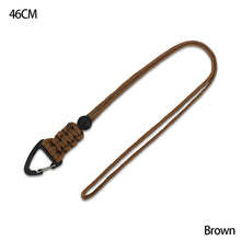 Load image into Gallery viewer, Paracord Keychain Military Braided Nylon Lanyard With Metal Triangle Buckle High Strength Parachute Cord Carabiner