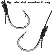 Load image into Gallery viewer, 5Bags/lot High Carbon Steel Fishing Hooks with 5 Small Hooks Rigs Swivel Fishing Lures Pesca Lure String Hooks 3#-13#