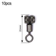 Load image into Gallery viewer, 10pcs/Package Cross Fishing Swivel Heavy Duty Ball Bearing Connector Rolling Solid Ring Hook Fish Tacke Accessories