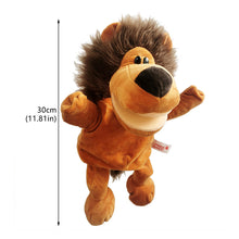 Load image into Gallery viewer, Animal Hand Puppet Cute Cartoon Toys Role Play Bedtime Story Props Soft Baby Play Lion Tiger Gorilla Giraffe Stuffed Plush Doll Children GIft