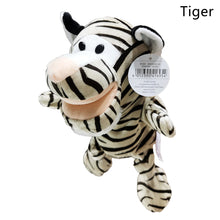 Load image into Gallery viewer, Animal Hand Puppet Cute Cartoon Toys Role Play Bedtime Story Props Soft Baby Play Lion Tiger Gorilla Giraffe Stuffed Plush Doll Children GIft