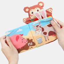 Load image into Gallery viewer, Hand Puppet Fabric Books Baby Cloth Book with Tail Early Development for Newborn Kids Learning Education Develop Cognize Reading Puzzle Book