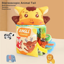 Load image into Gallery viewer, Hand Puppet Fabric Books Baby Cloth Book with Tail Early Development for Newborn Kids Learning Education Develop Cognize Reading Puzzle Book