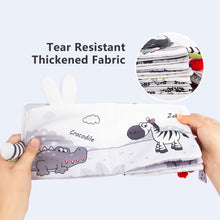 Load image into Gallery viewer, Baby Fabric Books Cloth Book Early Development for 0-12 Months Newborn Kids Learning Education Develop Cognize Animal Tails Reading Toy