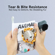 Load image into Gallery viewer, Baby Fabric Books Cloth Book Early Development for 0-12 Months Newborn Kids Learning Education Develop Cognize Animal Tails Reading Toy