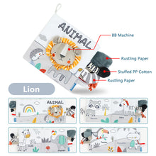 Load image into Gallery viewer, Baby Fabric Books Cloth Book Early Development for 0-12 Months Newborn Kids Learning Education Develop Cognize Animal Tails Reading Toy