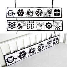 Load image into Gallery viewer, Baby Cloth Book Early Development for 0-12 Months Newborn Crib Toys High Contrast Black and White Montessori Learning Education Toy