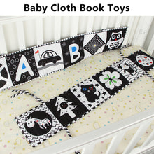 Load image into Gallery viewer, Baby Cloth Book Early Development for 0-12 Months Newborn Crib Toys High Contrast Black and White Montessori Learning Education Toy