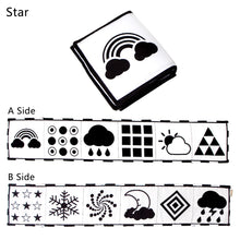 Load image into Gallery viewer, Baby Cloth Book Early Development for 0-12 Months Newborn Crib Toys High Contrast Black and White Montessori Learning Education Toy