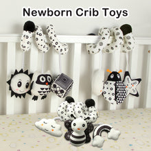 Load image into Gallery viewer, Baby Newborn Crib Toys Early Development for 0-12 Months High Contrast Black and White Montessori Learning Education Toy