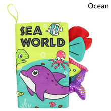 Load image into Gallery viewer, Baby Fabric Books Cloth Book Early Development for 0-12 Months Newborn Kids Learning Education Develop Cognize Animal Tails Reading Toy