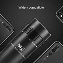 Load image into Gallery viewer, Outdoor Mobile Phone Lens Metal Telescope 16x Telephoto High-definition Camera External External Telescopic Lens