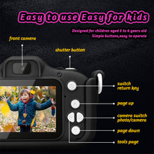 Load image into Gallery viewer, Kids Camera Toy Game Consoles Child Camera Digital Selfie Camera Video Gaming Photo Camera Girls' Toy Birthday Gift