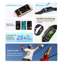 Load image into Gallery viewer, H80 Sprot Smart Bracelet Fashion 1.47inch Large Screen Watch Heart Rate Blood Oxyeng Monitoring Music Control Weather Smartwatch