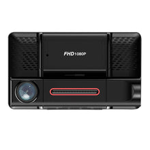 Load image into Gallery viewer, Three-lens Driving Recorder Hidden Front And Rear 3 Recording 4 Inch Car Inside And Outside Video Reversing Video Hd 1080p