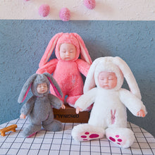 Load image into Gallery viewer, 9.8in Baby Sleeping Rabbit Plush Doll Simulation Rabbit Baby Comfort Dolls Sleeping Baby Doll Stuffed Toys Birthday Gift For Girls