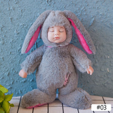 Load image into Gallery viewer, 9.8in Baby Sleeping Rabbit Plush Doll Simulation Rabbit Baby Comfort Dolls Sleeping Baby Doll Stuffed Toys Birthday Gift For Girls
