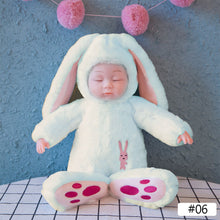 Load image into Gallery viewer, 9.8in Baby Sleeping Rabbit Plush Doll Simulation Rabbit Baby Comfort Dolls Sleeping Baby Doll Stuffed Toys Birthday Gift For Girls