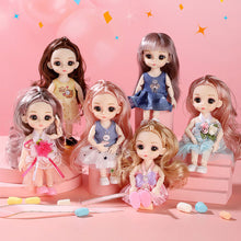 Load image into Gallery viewer, 17cm Princess BJD Doll with Clothes and Shoes Movable 13 Joints Change Clothes Cute Sweet Face Girl Gift Child Toys