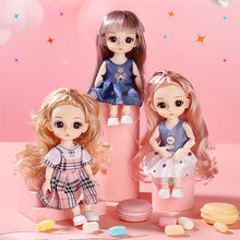 Load image into Gallery viewer, 17cm Princess BJD Doll with Clothes and Shoes Movable 13 Joints Change Clothes Cute Sweet Face Girl Gift Child Toys