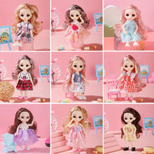 Load image into Gallery viewer, 17cm Princess BJD Doll with Clothes and Shoes Movable 13 Joints Change Clothes Cute Sweet Face Girl Gift Child Toys