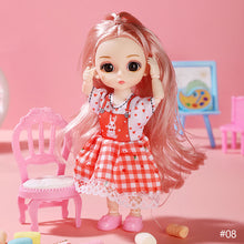 Load image into Gallery viewer, 17cm Princess BJD Doll with Clothes and Shoes Movable 13 Joints Change Clothes Cute Sweet Face Girl Gift Child Toys